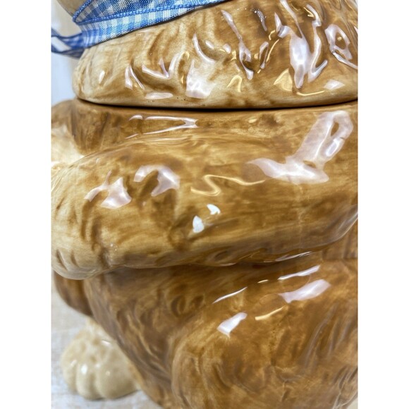 Pier 1 Bunny Rabbit Dolomite/ Ceramic Cookie Jar Canister Spring Easter READ - Picture 10 of 12